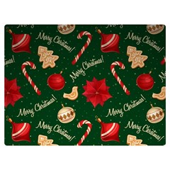 Merry Christmas Two Sides Premium Plush Fleece Blanket (Baby Size)