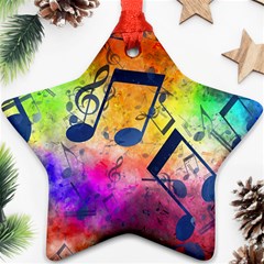 Music Texture, Grunge Music Background Ornament (star)