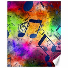 Music Texture, Grunge Music Background Canvas 11  X 14  by kyorashop23