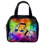 Music Texture, Grunge Music Background Classic Handbag (One Side) Front