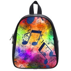 Music Texture, Grunge Music Background School Bag (small) by kyorashop23