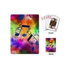 Music Texture, Grunge Music Background Playing Cards Single Design (mini)