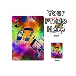 Music Texture, Grunge Music Background Playing Cards 54 Designs (Mini) Front - Spade2