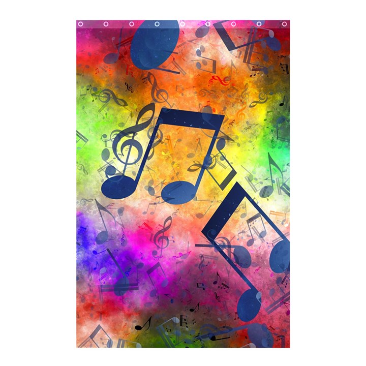 Music Texture, Grunge Music Background Shower Curtain 48  x 72  (Small) 