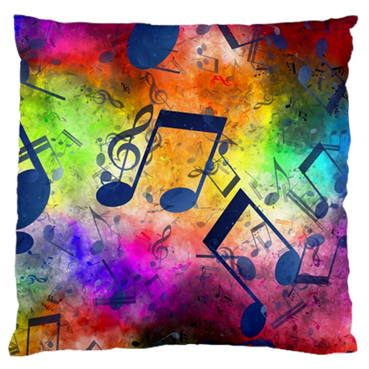 Music Texture, Grunge Music Background Standard Premium Plush Fleece Cushion Case (Two Sides)