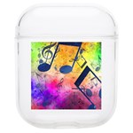 Music Texture, Grunge Music Background Soft TPU AirPods 1/2 Case Front