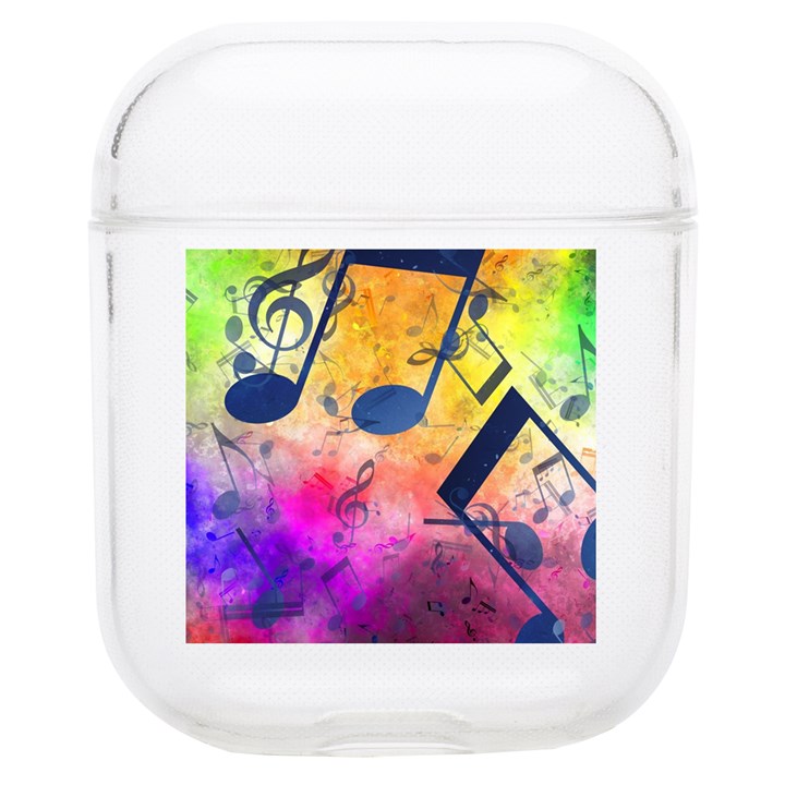 Music Texture, Grunge Music Background Soft TPU AirPods 1/2 Case