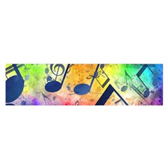 Music Texture, Grunge Music Background Oblong Satin Scarf (16  x 60 )