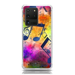 Music Texture, Grunge Music Background Samsung Galaxy S20 Ultra 6 9 Inch Tpu Uv Case by kyorashop23