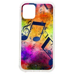 Music Texture, Grunge Music Background Iphone 12 Mini Tpu Uv Print Case	