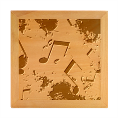 Music Texture, Grunge Music Background Wood Photo Frame Cube by kyorashop23