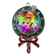 Music Texture, Grunge Music Background Metal X Mas Lollipop with Crystal Ornament