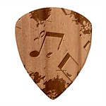 Music Texture, Grunge Music Background Wood Guitar Pick (Set of 10) Front