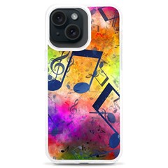 Music Texture, Grunge Music Background Iphone 15 Plus Tpu Uv Print Case by kyorashop23