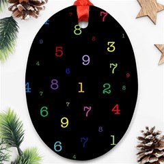 Numbers, Math, Keyboard Ornament (oval)