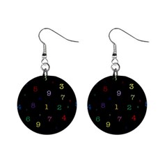 Numbers, Math, Keyboard Mini Button Earrings by kyorashop23