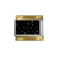 Numbers, Math, Keyboard Gold Trim Italian Charm (9mm) by kyorashop23