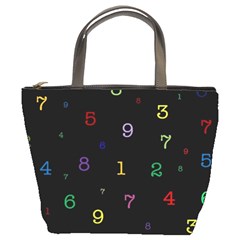 Numbers, Math, Keyboard Bucket Bag