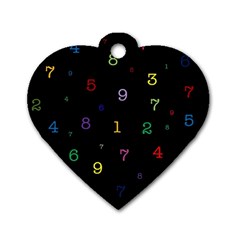 Numbers, Math, Keyboard Dog Tag Heart (two Sides) by kyorashop23