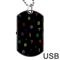 Numbers, Math, Keyboard Dog Tag Usb Flash (two Sides) by kyorashop23