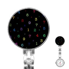 Numbers, Math, Keyboard Stainless Steel Nurses Watch by kyorashop23