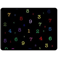 Numbers, Math, Keyboard Two Sides Fleece Blanket (large) by kyorashop23