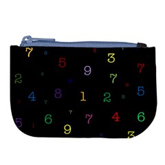 Numbers, Math, Keyboard Large Coin Purse by kyorashop23