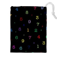 Numbers, Math, Keyboard Drawstring Pouch (5xl) by kyorashop23