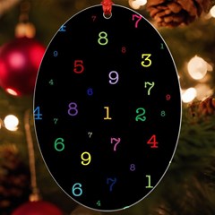 Numbers, Math, Keyboard Uv Print Acrylic Ornament Oval by kyorashop23