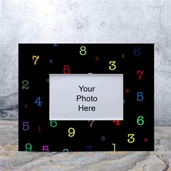 Numbers, Math, Keyboard White Tabletop Photo Frame 4 x6  by kyorashop23