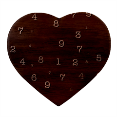 Numbers, Math, Keyboard Heart Wood Jewelry Box