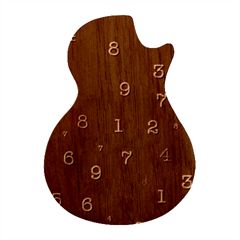 Numbers, Math, Keyboard Guitar Shape Wood Guitar Pick Holder Case And Picks Set by kyorashop23