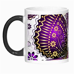 Purple Butterflies, Abstract, Floral, Flowers Morph Mug