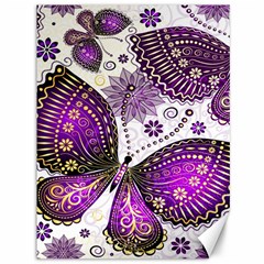 Purple Butterflies, Abstract, Floral, Flowers Canvas 36  X 48  by kyorashop23