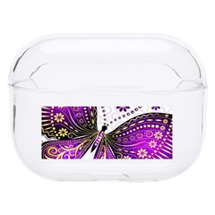 Purple Butterflies, Abstract, Floral, Flowers Hard Pc Airpods Pro Case by kyorashop23