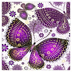 Purple Butterflies, Abstract, Floral, Flowers Lightweight Scarf  by kyorashop23