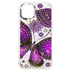 Purple Butterflies, Abstract, Floral, Flowers Iphone 12/12 Pro Tpu Uv Print Case by kyorashop23