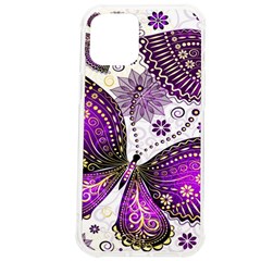 Purple Butterflies, Abstract, Floral, Flowers Iphone 12 Pro Max Tpu Uv Print Case