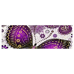 Purple Butterflies, Abstract, Floral, Flowers Banner And Sign 12  X 4  by kyorashop23