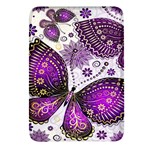 Purple Butterflies, Abstract, Floral, Flowers Rectangular Glass Fridge Magnet (4 pack) Front