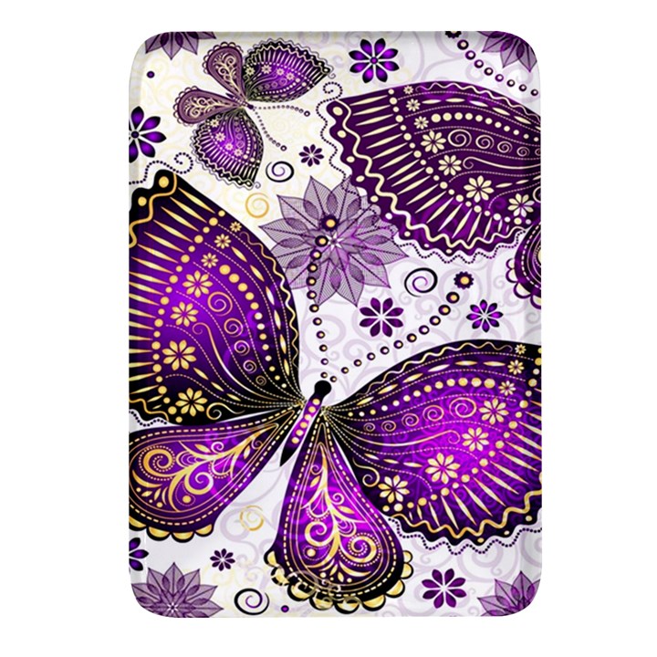 Purple Butterflies, Abstract, Floral, Flowers Rectangular Glass Fridge Magnet (4 pack)