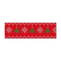 Red Christmas Pattern Xmas Decorations, Christmas Knitted Texture Sticker Bumper (100 Pack) by kyorashop23