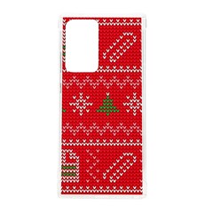 Red Christmas Pattern Xmas Decorations, Christmas Knitted Texture Samsung Galaxy Note 20 Ultra Tpu Uv Case by kyorashop23