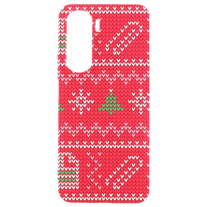 Red Christmas Pattern Xmas Decorations, Christmas Knitted Texture Samsung Galaxy S24 Plus 6.7 Inch Black TPU UV Case