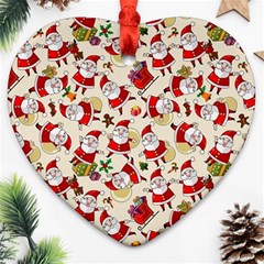 Santa Claus Patterns, Christmas Decorations Ornament (heart)