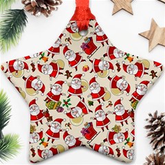 Santa Claus Patterns, Christmas Decorations Ornament (star)