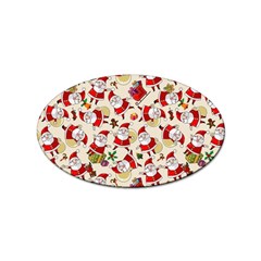 Santa Claus Patterns, Christmas Decorations Sticker Oval (100 Pack) by kyorashop23