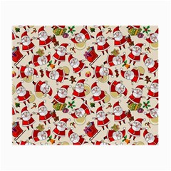 Santa Claus Patterns, Christmas Decorations Small Glasses Cloth by kyorashop23