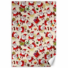 Santa Claus Patterns, Christmas Decorations Canvas 20  X 30  by kyorashop23