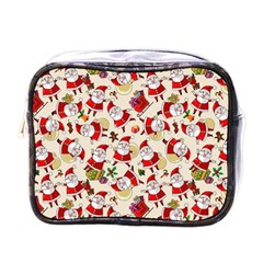 Santa Claus Patterns, Christmas Decorations Mini Toiletries Bag (one Side) by kyorashop23